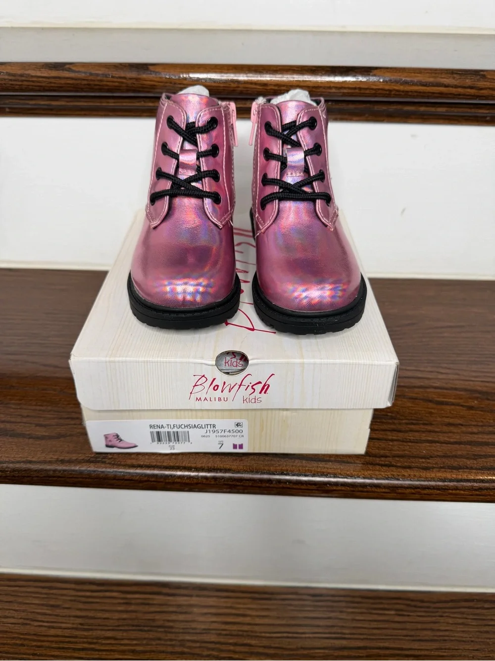 Blowfish Malibu Infant Girl’s Rena Toddler Oxford Boot Fuchsia Pink, 7
